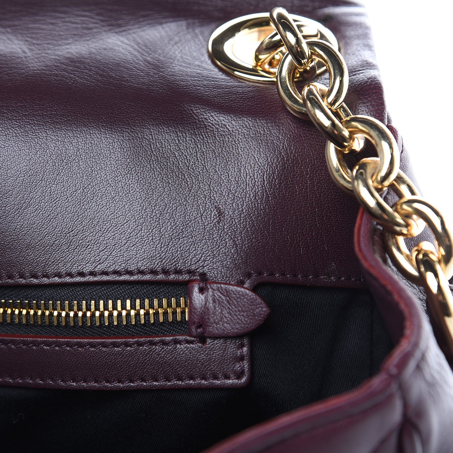 Dolce & Gabbana Lambskin Quilted Kate Shoulder Bag Burgundy 13 of 13