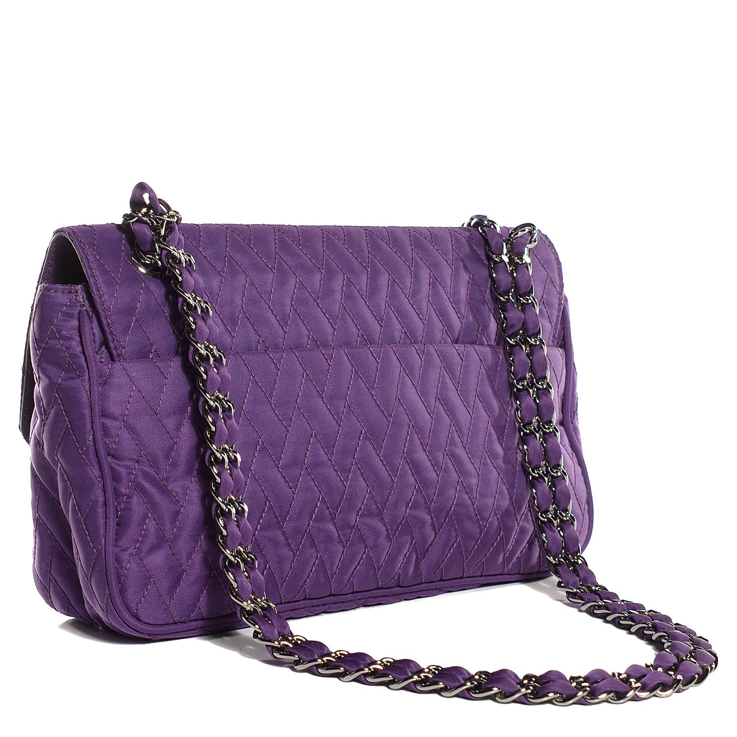 Prada Nylon Tessuto Impuntu Quilted Flap Anemone 3 of 10