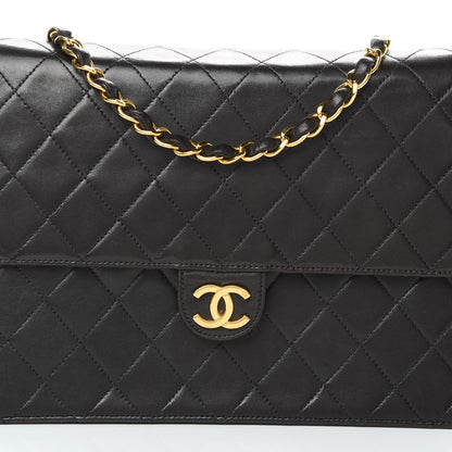 Chanel Lambskin Quilted Medium Single Flap Black 9 of 16