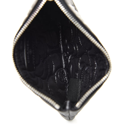 Chanel Goatskin Camellia Embossed Cosmetic Pouch Black 5 of 8