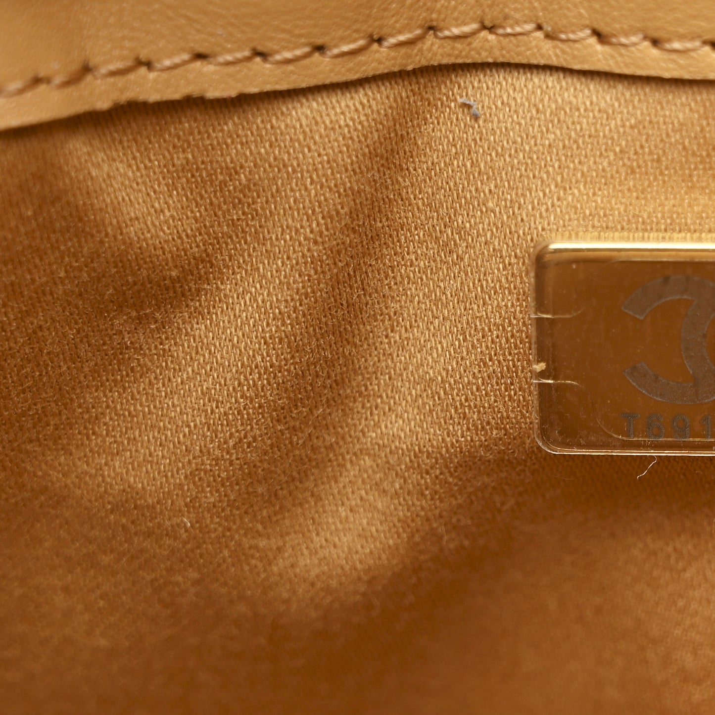 Suede Quilted Mini Chanel 25 Handbag Beige