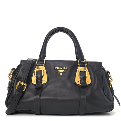 Prada Soft Calf Shopping Satchel Black 1 of 6