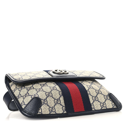 Gucci GG Supreme Monogram Web Small Ophidia Belt Bag 90 36 Beige Navy 4 of 10