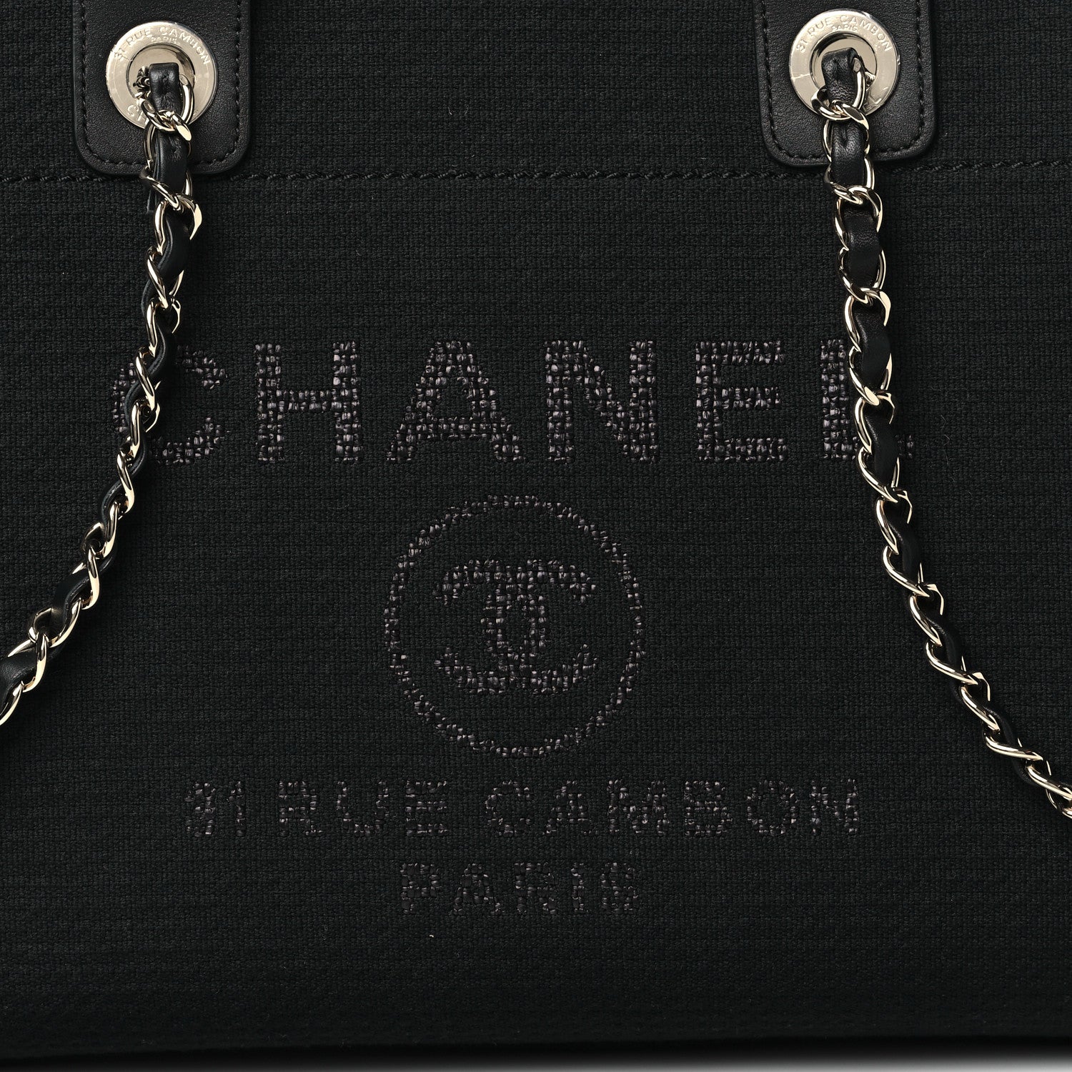 Chanel Mixed Fibers Small Deauville Tote Black 9 of 12