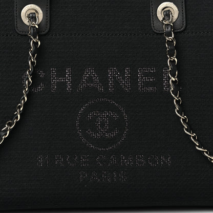 Chanel Mixed Fibers Small Deauville Tote Black 9 of 12