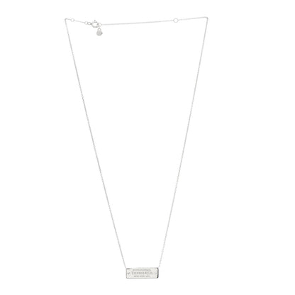 Tiffany Sterling Silver Diamond Return To Tiffany ID Pendant Necklace 3 of 6