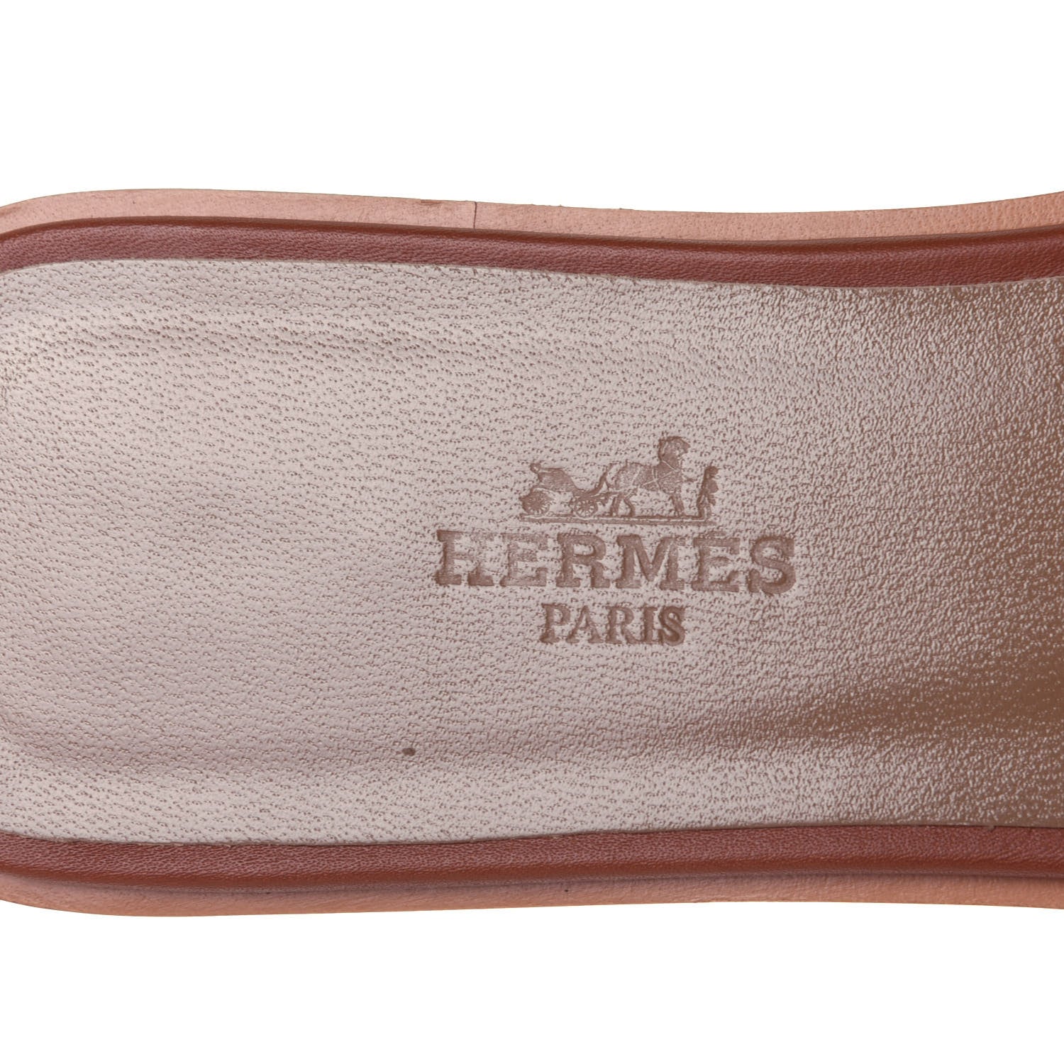 Hermes Box Calfskin Oran Sandals 37.5 Gold 8 of 11