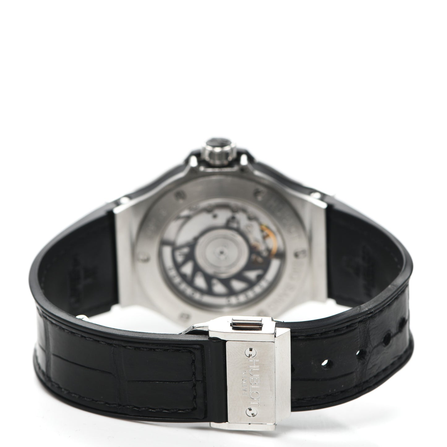 Stainless Steel Crocodile Diamond Pave Bezel 38mm Big Bang Automatic Watch Black 365.SX.1170.LR.1104