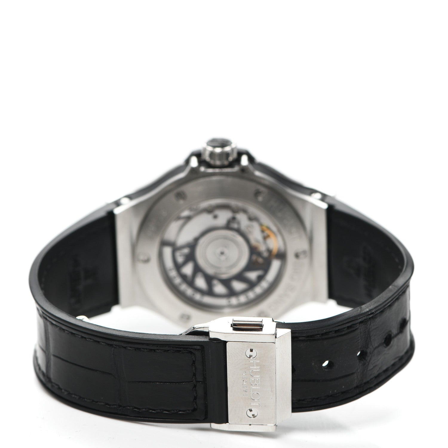 Hublot Stainless Steel Crocodile Diamond Pave Bezel 38mm Big Bang Automatic Watch Black 365.SX.1170.LR.1104 3 of 6
