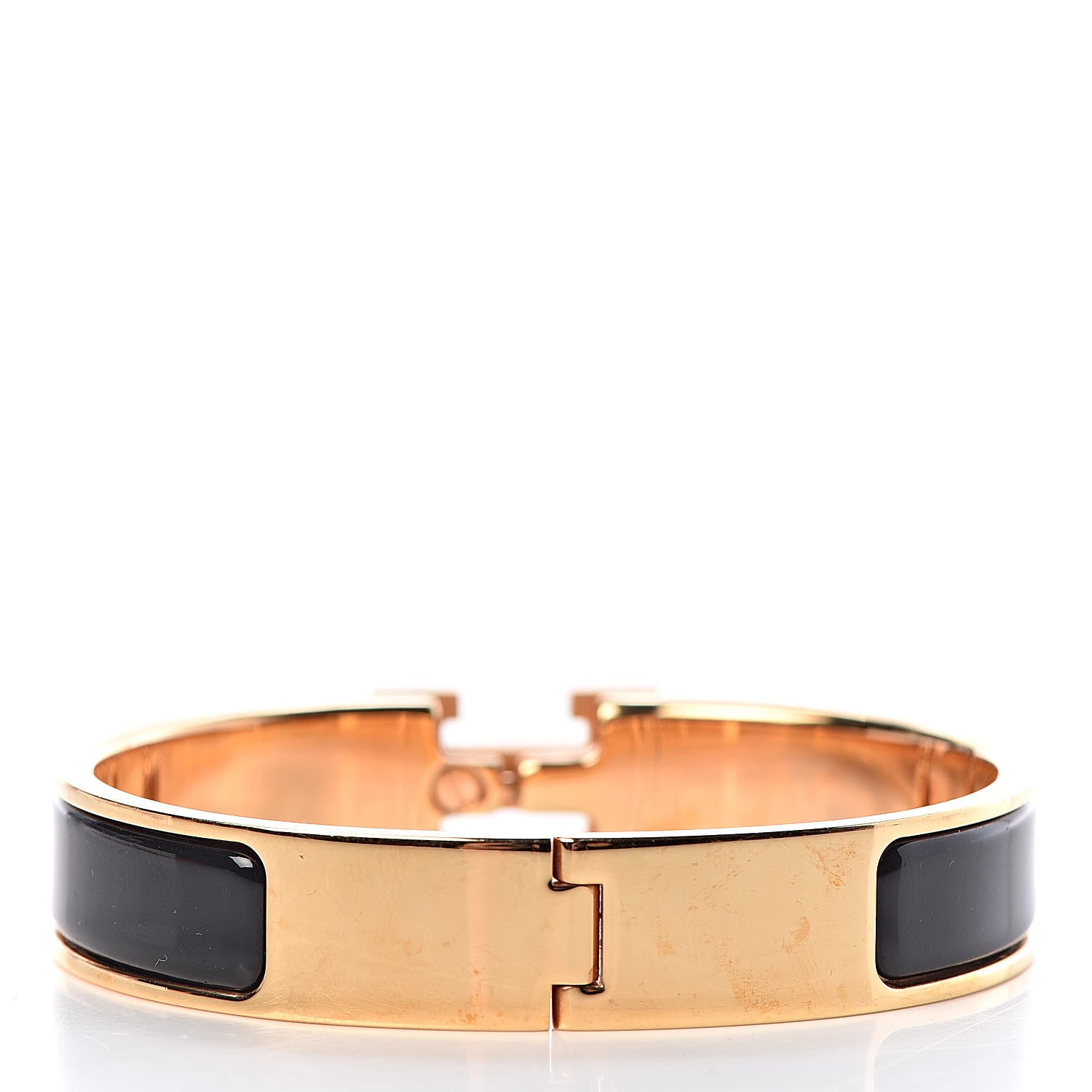 Hermes Enamel Narrow Clic Clac H Bracelet PM Black 3 of 5
