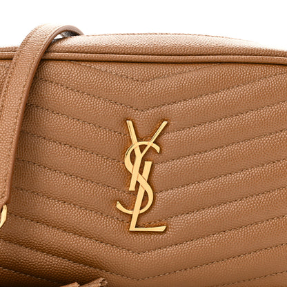 Saint Laurent Grain De Poudre Matelasse Monogram Mini Lou Camera Bag Dark Natural 8 of 10