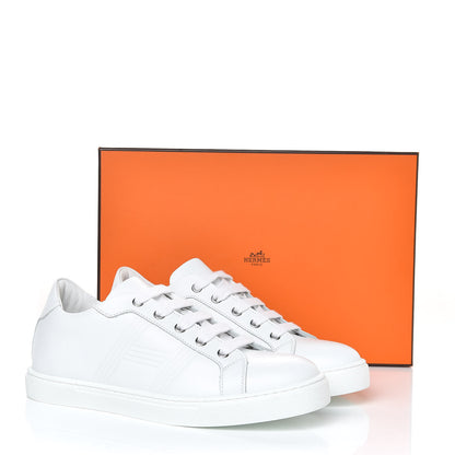 Hermes Calfskin Womens Avantage Sneakers 37 White 9 of 9