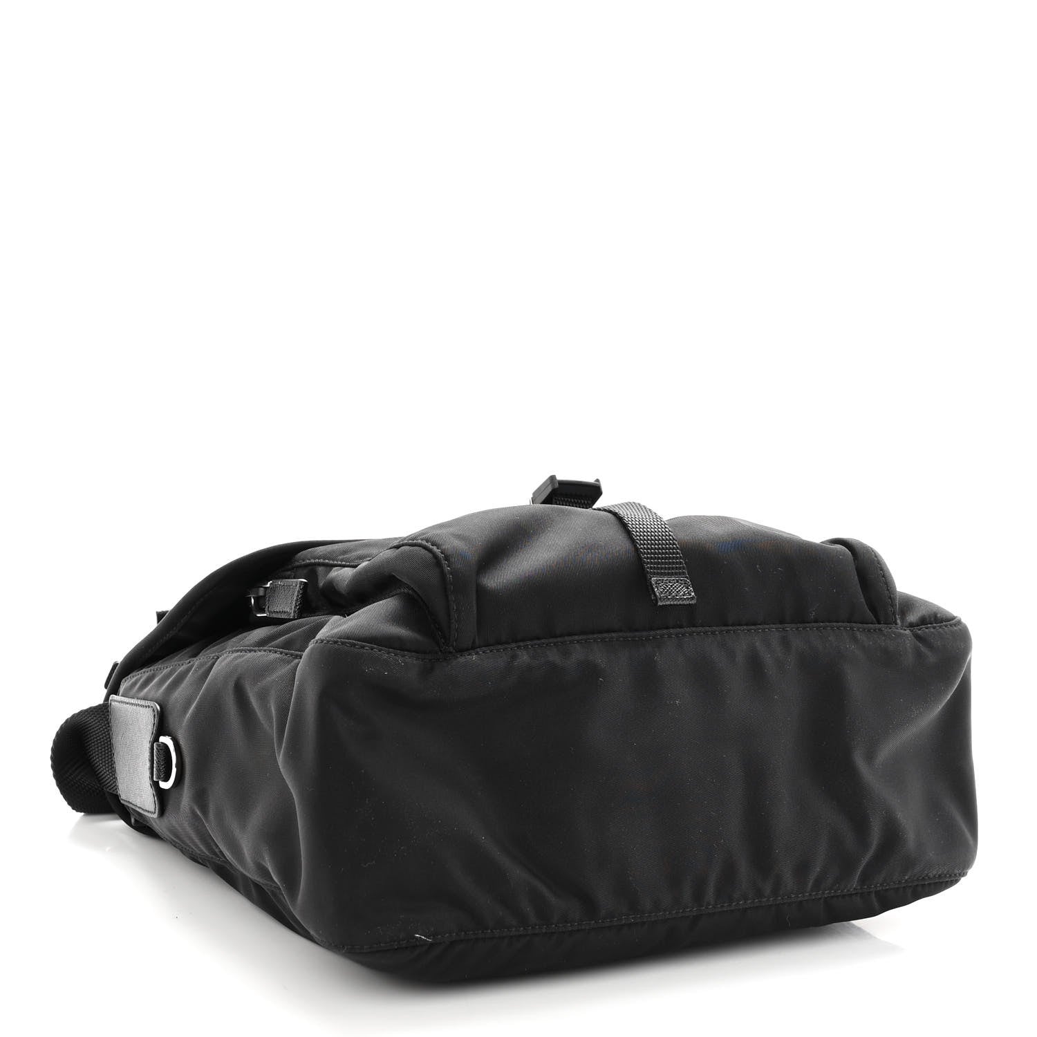 Prada Tessuto Nylon Saffiano Small Vela Messenger Black 4 of 11