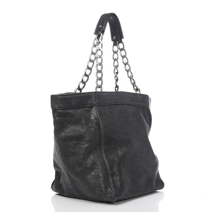 Chanel Distressed Caviar Outdoor Ligne Tote Black 3 of 12