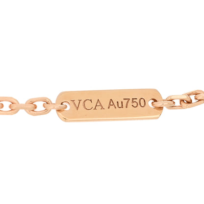Van Cleef & Arpels 18K Rose Gold Mother of Pearl Lucky Spring Plum Blossom Bracelet 3 of 4