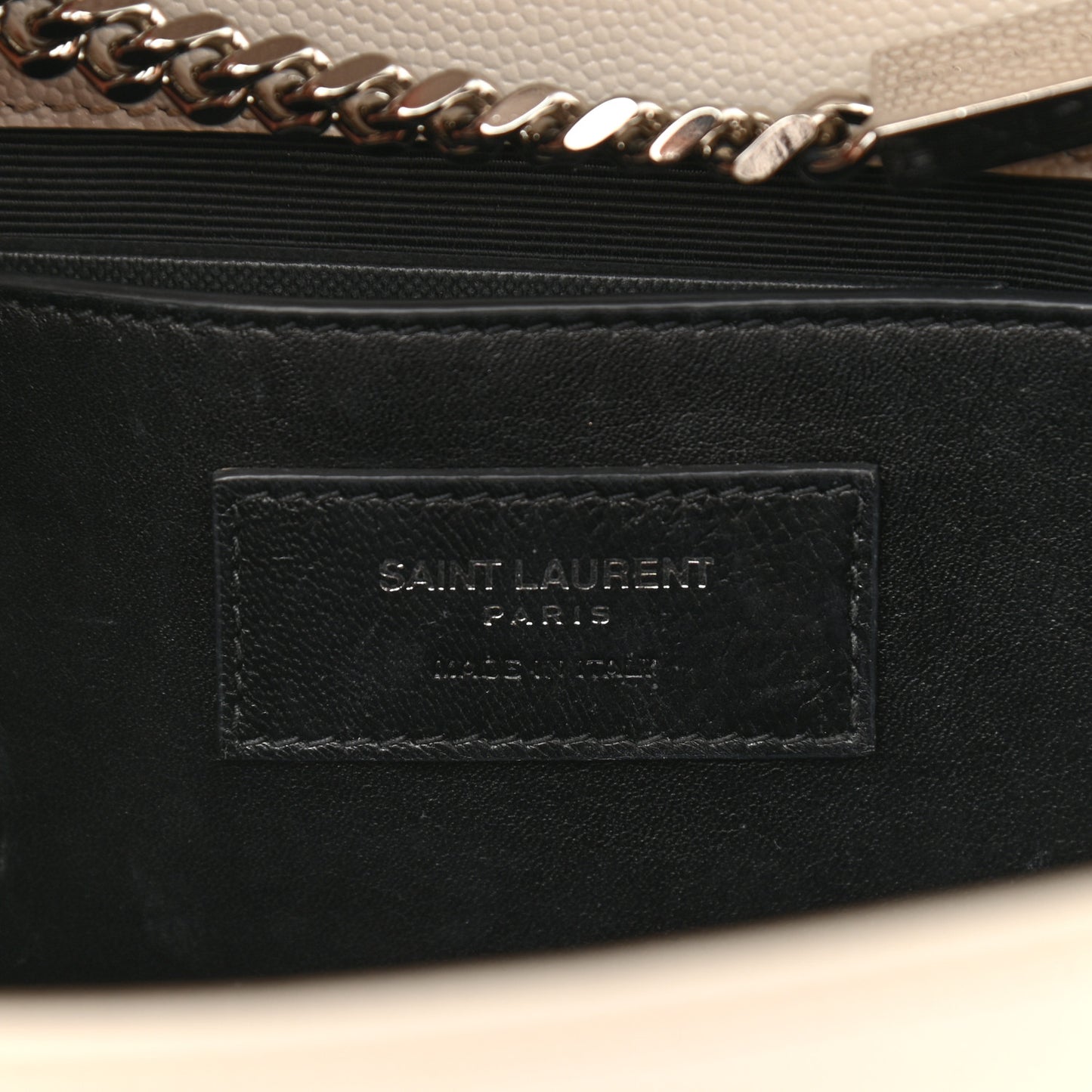 Grain De Poudre Medium Classic Monogram Kate Satchel Icy White