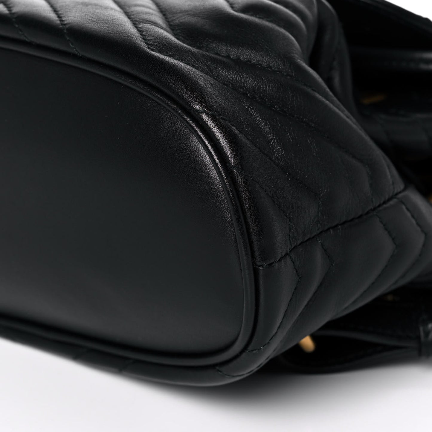 Calfskin Matelasse GG Marmont Flap Backpack Black