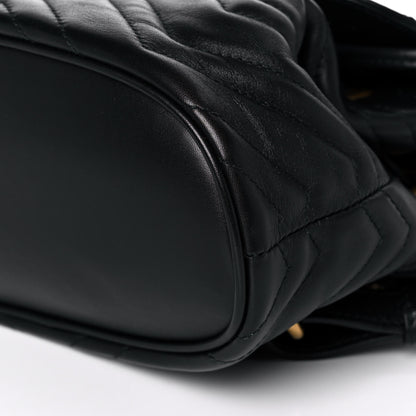 Gucci Calfskin Matelasse GG Marmont Flap Backpack Black 10 of 11