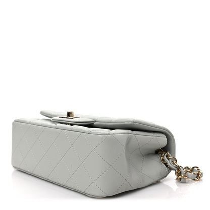 Chanel Lambskin Quilted Mini Rectangular Flap Grey 9 of 9
