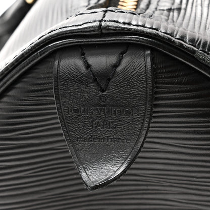 Louis Vuitton Epi Speedy 25 Black Black 6 of 10