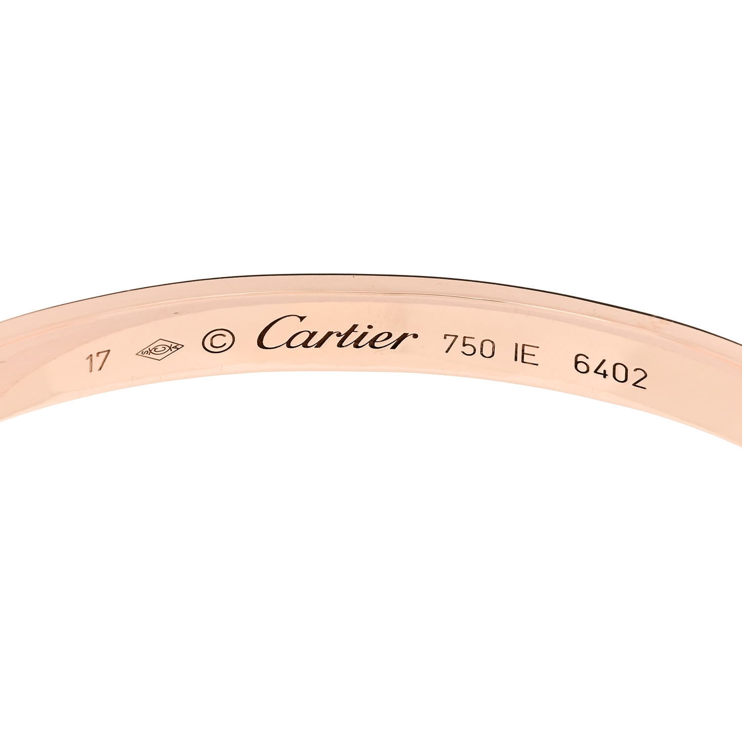 Cartier 18K Pink Gold LOVE Cuff Bracelet 17 3 of 3