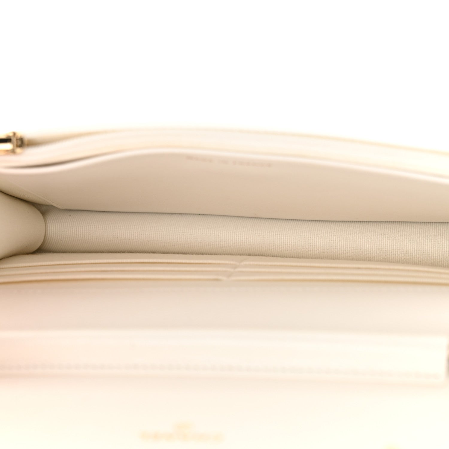 Chanel Caviar Quilted Crystal Heart CC Wallet On Chain WOC White 5 of 12