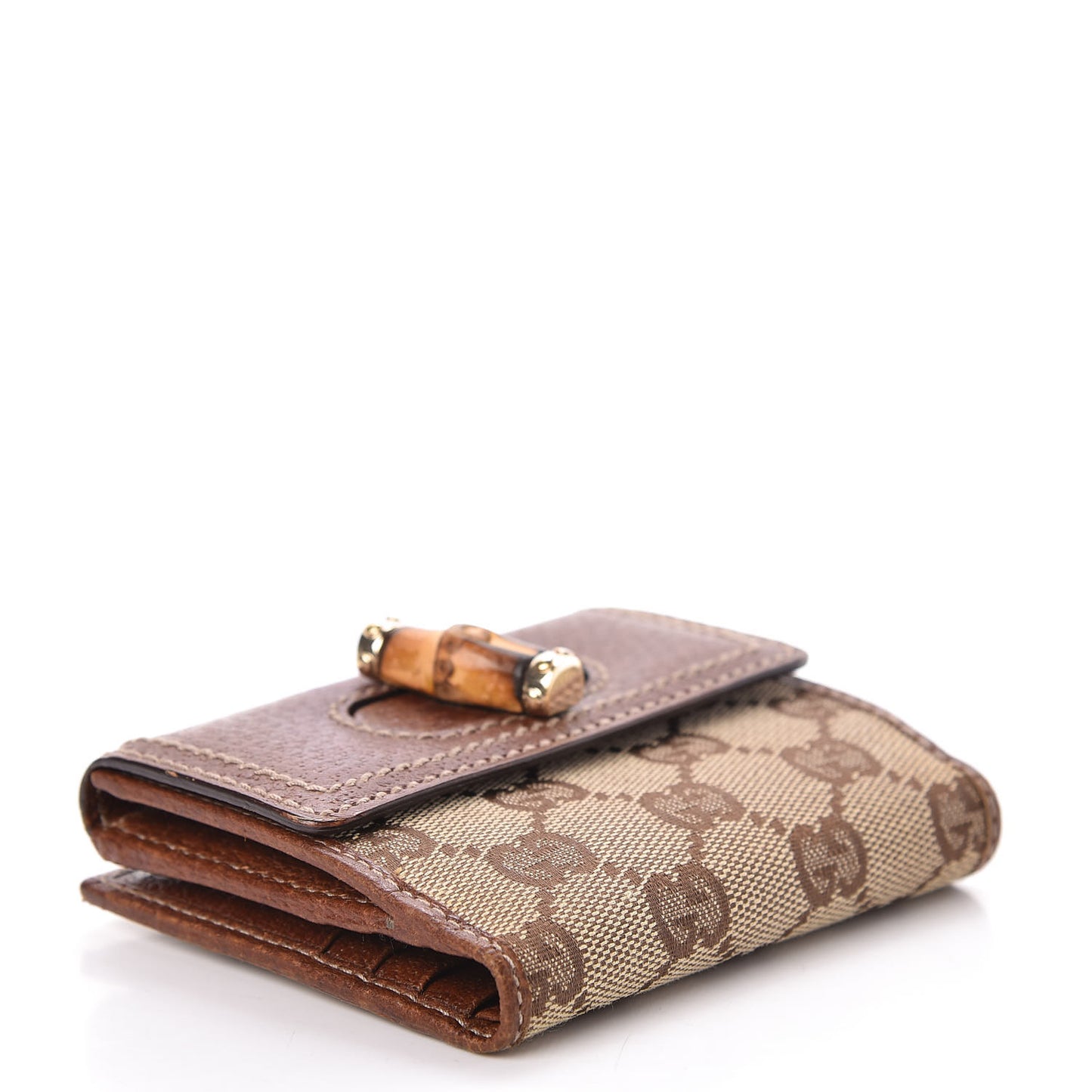 Monogram Bamboo French Wallet Brown