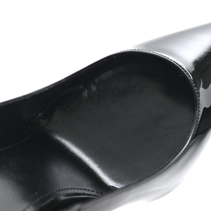 Saint Laurent Vernice Chiffon Opyum 110 Pumps  37.5 Black Gold 11 of 11