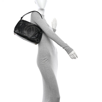 Chanel Caviar CC Stitched Medium Hobo Black 2 of 10