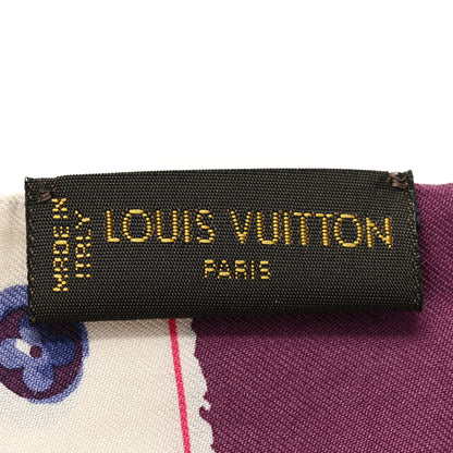 Louis Vuitton Silk Monogram Splash Bandeau Purple 4 of 4