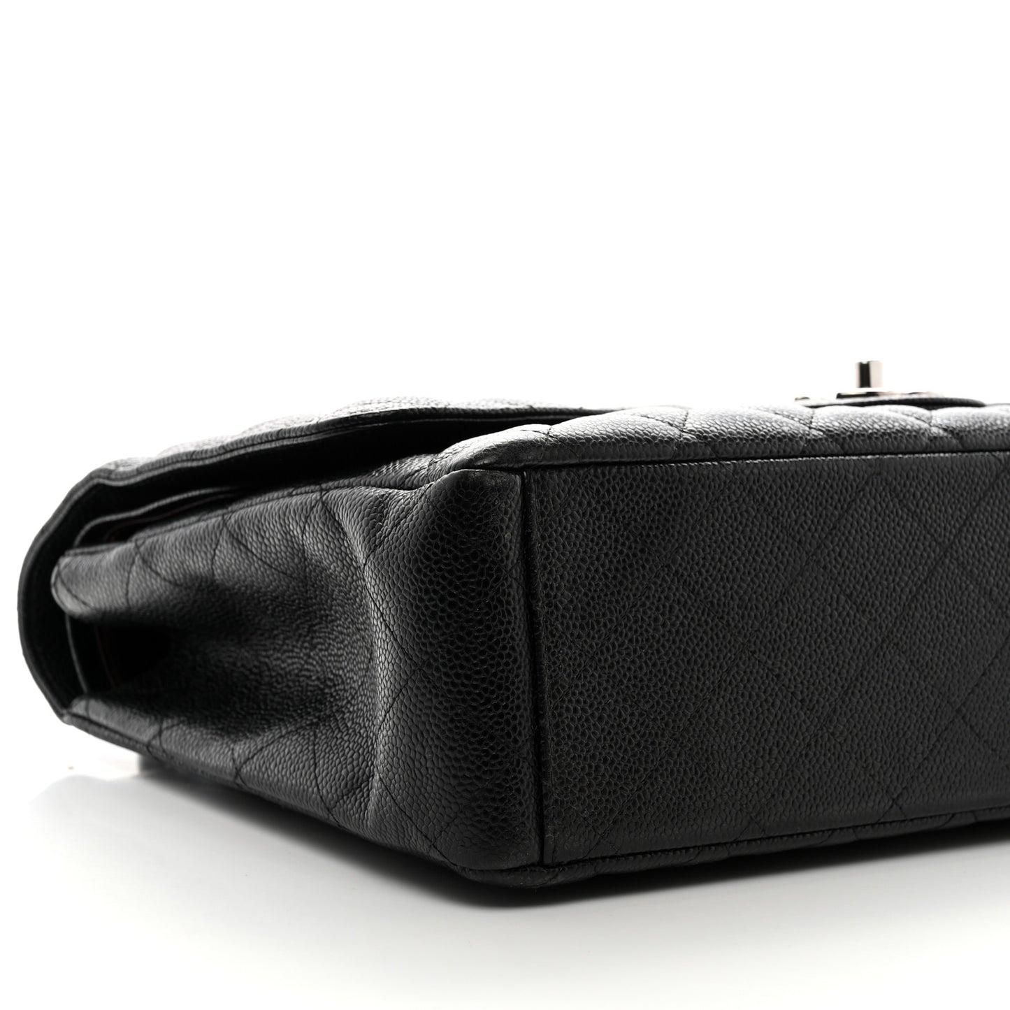 Caviar Quilted Maxi Double Flap Black
