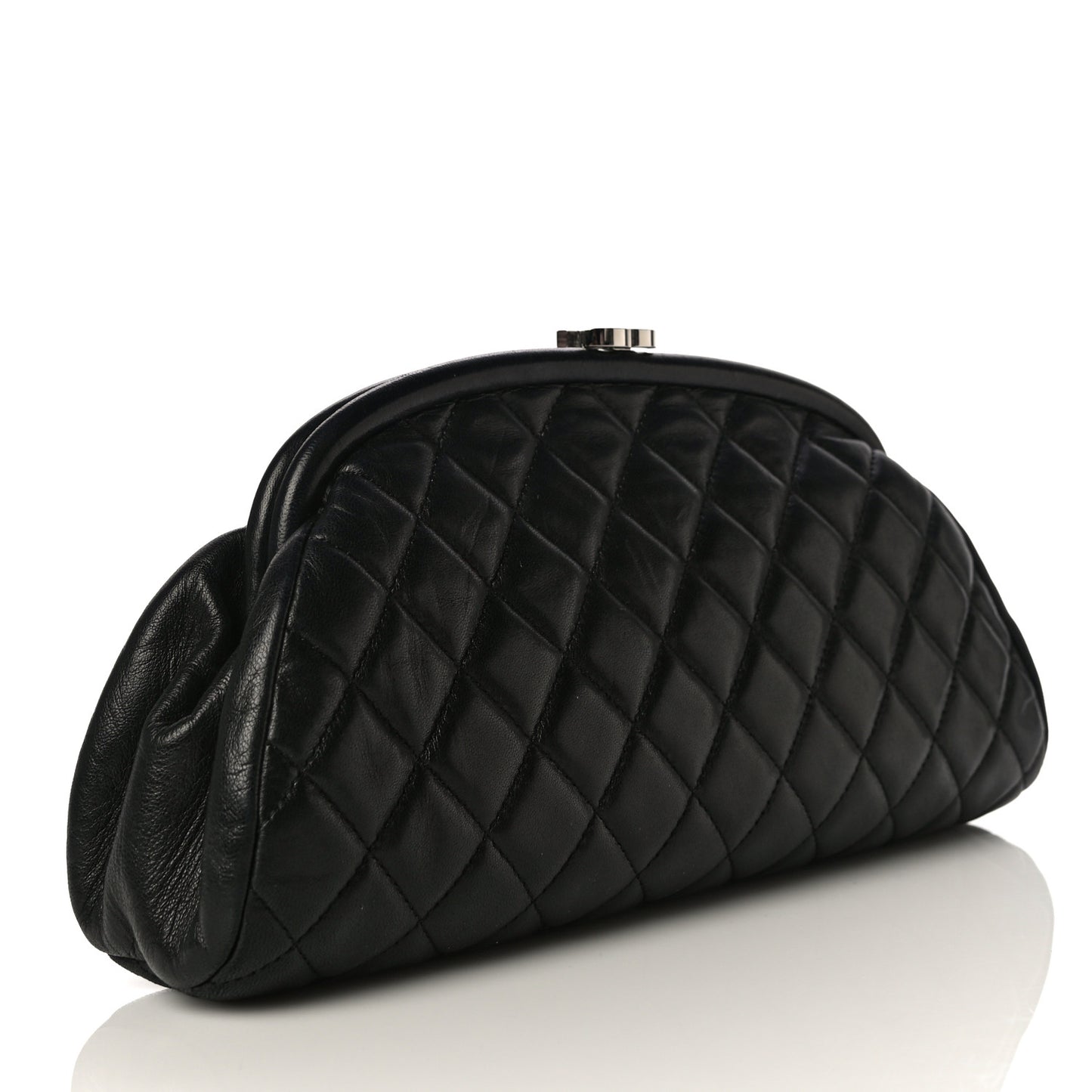 Lambskin Quilted Timeless Clutch Black