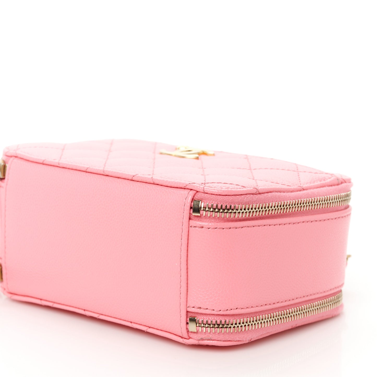 Caviar Quilted Pick Me Up Mini Vanity Case Pink