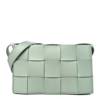 Bottega Veneta Lambskin Maxi Intrecciato Cassette Crossbody Bag New Sauge 1 of 10