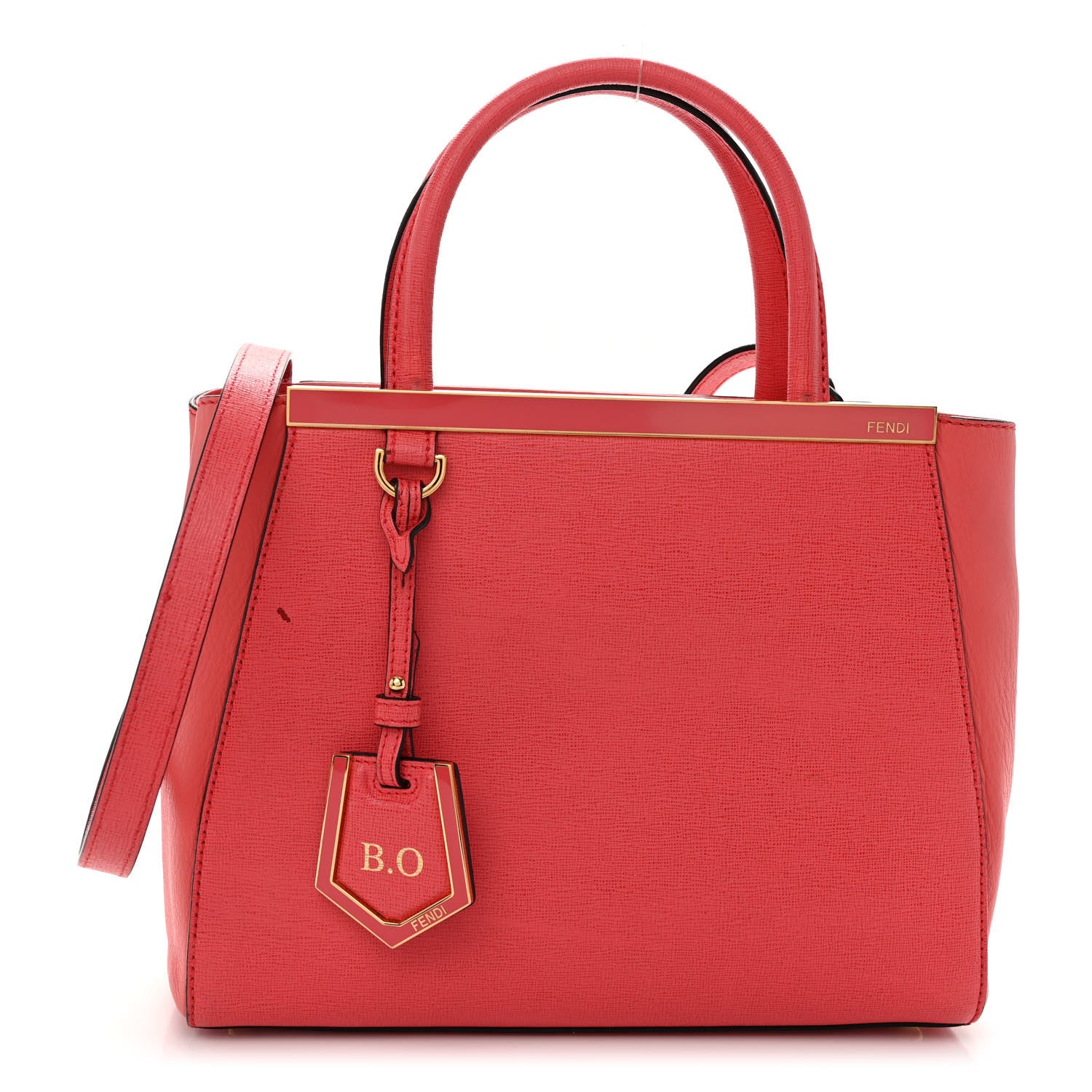 Fendi Vitello Elite Flamingo Petite 2Jours Tote Rosa Exstasy 1 of 12