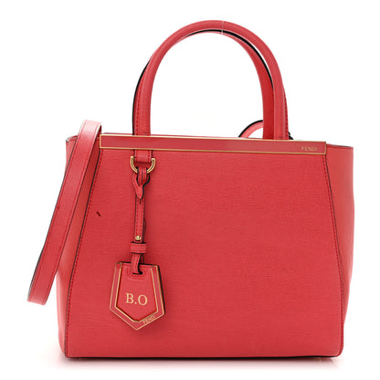 Fendi Vitello Elite Flamingo Petite 2Jours Tote Rosa Exstasy 1 of 12