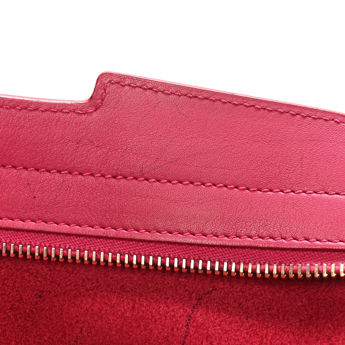 Calfskin Small Classic Y Cabas Fuchsia