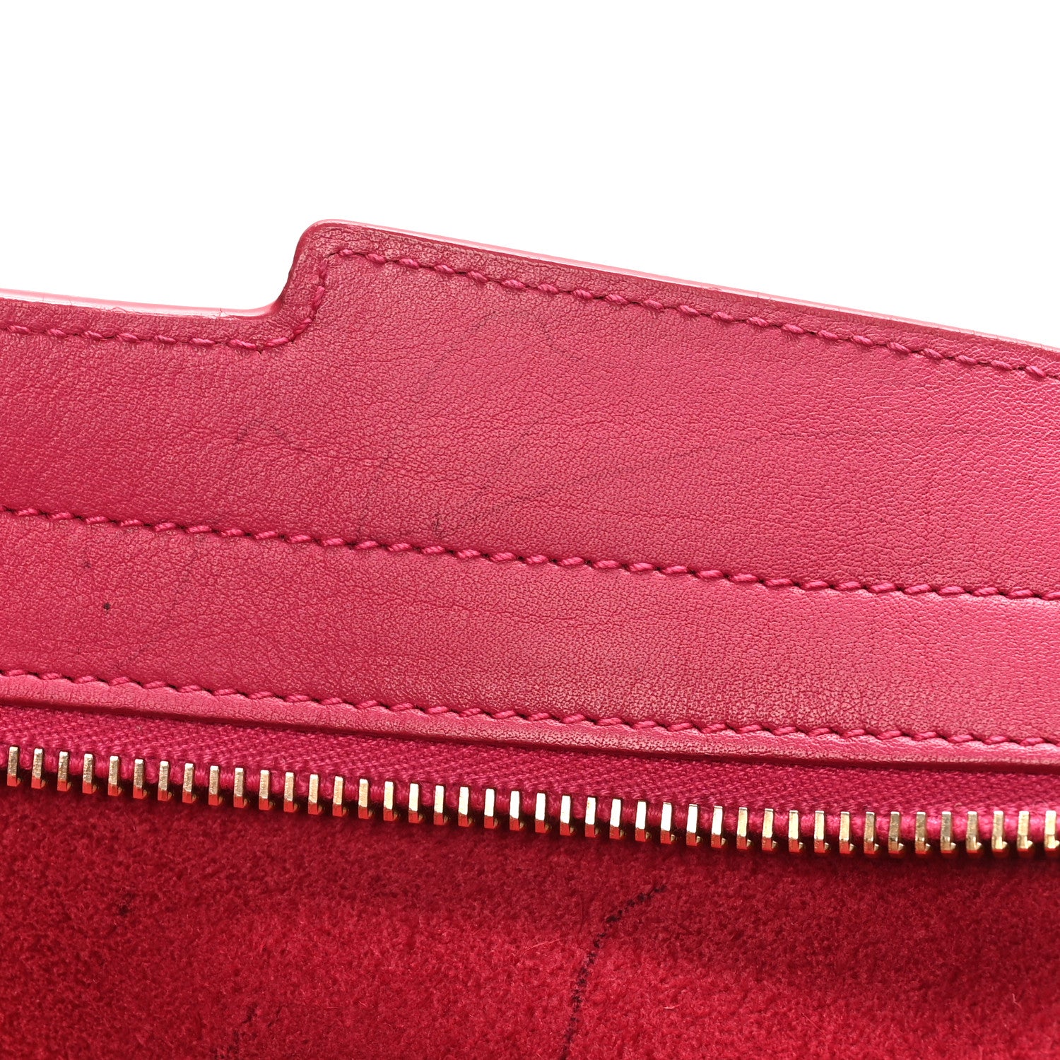 Saint Laurent Calfskin Small Classic Y Cabas Fuchsia 10 of 14
