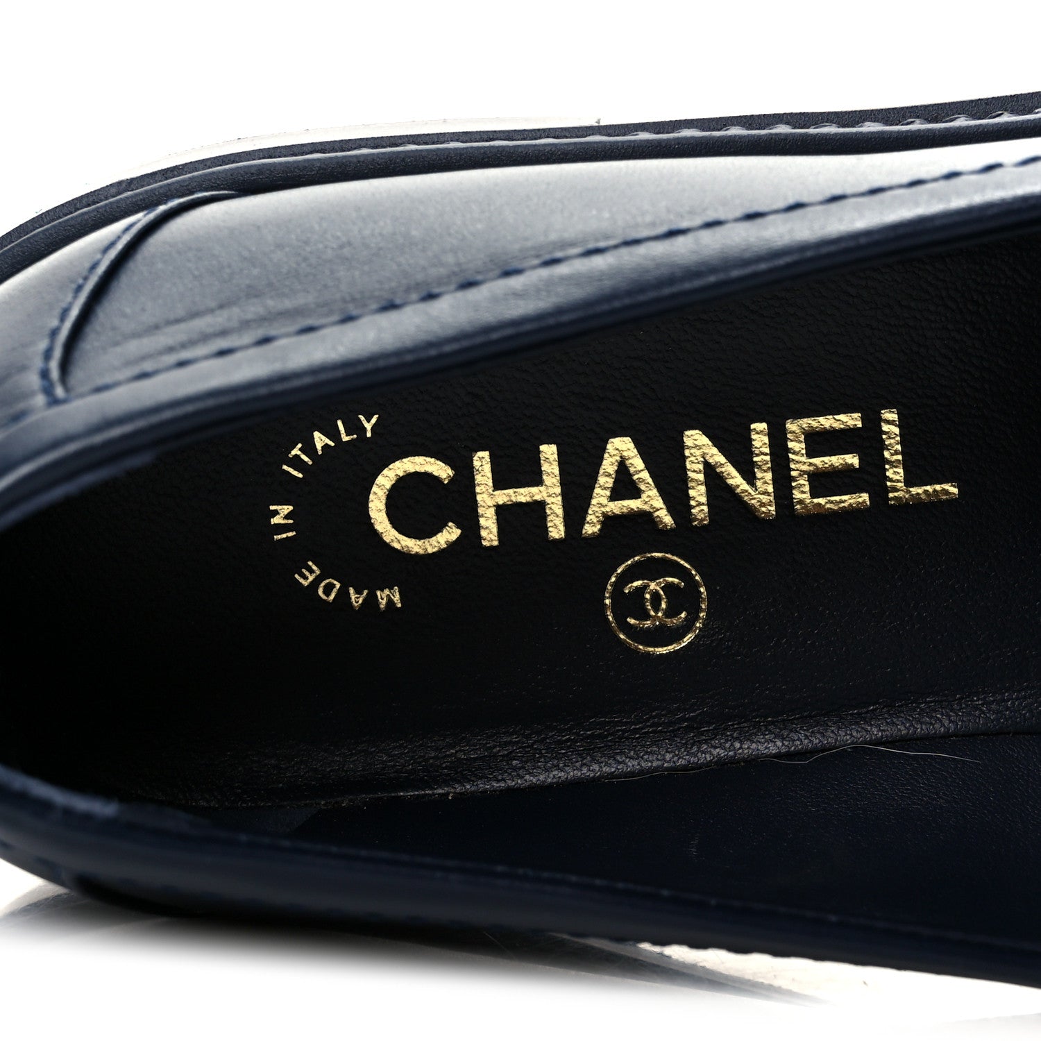 Chanel Lambskin Quilted CC Turnlock Loafers 39.5 Navy 8 of 10