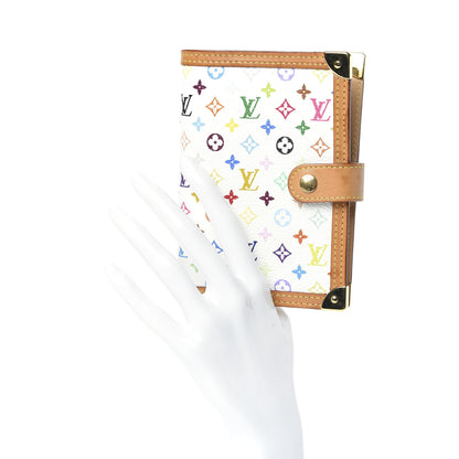 Louis Vuitton Monogram Multicolor Small Ring Agenda Cover White 2 of 7