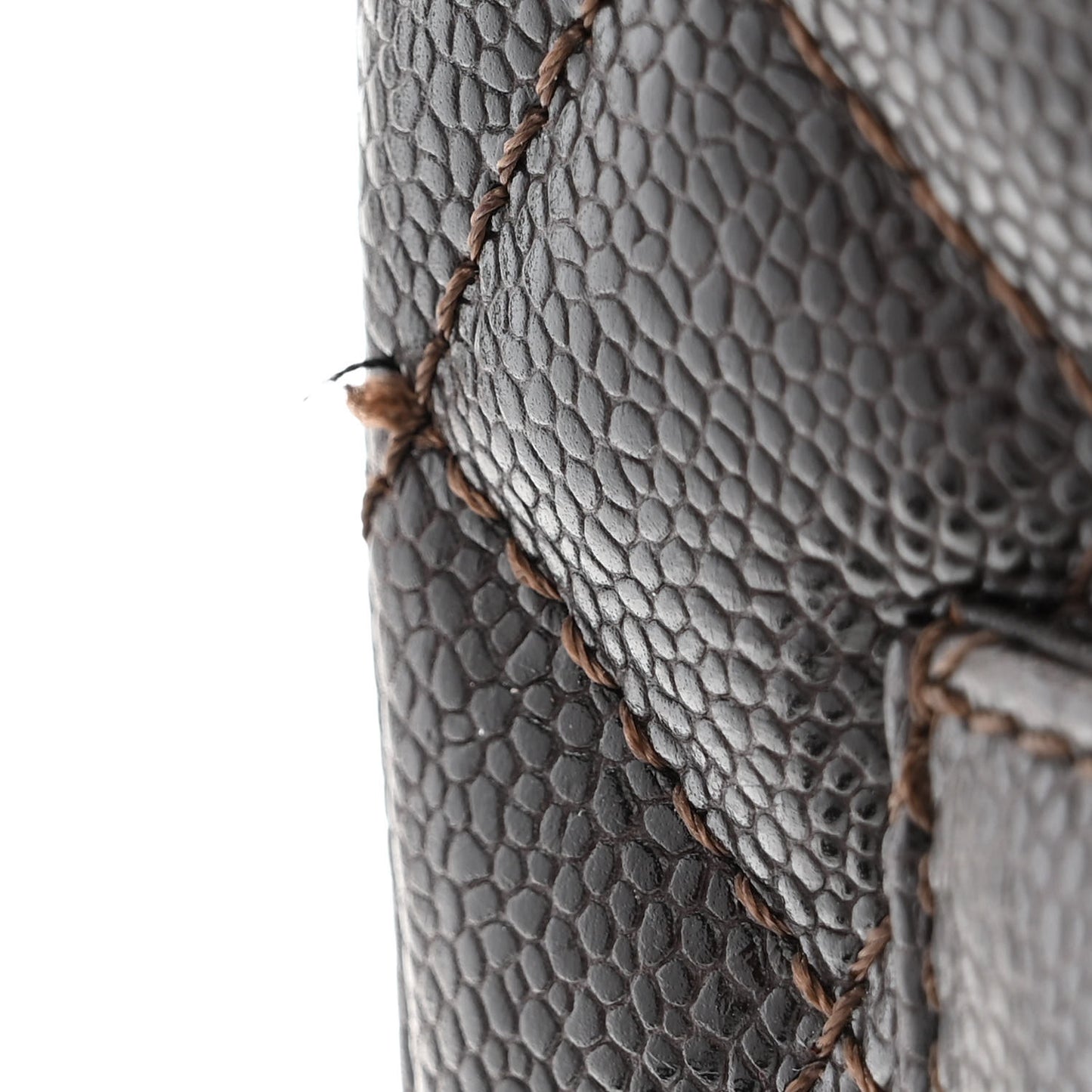 Caviar Quilted Grand Shopping Tote GST Dark Brown