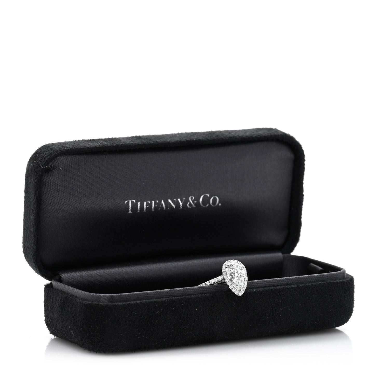 Platinum Diamond 1.50ct Soleste Pear Cut Ring 52 6