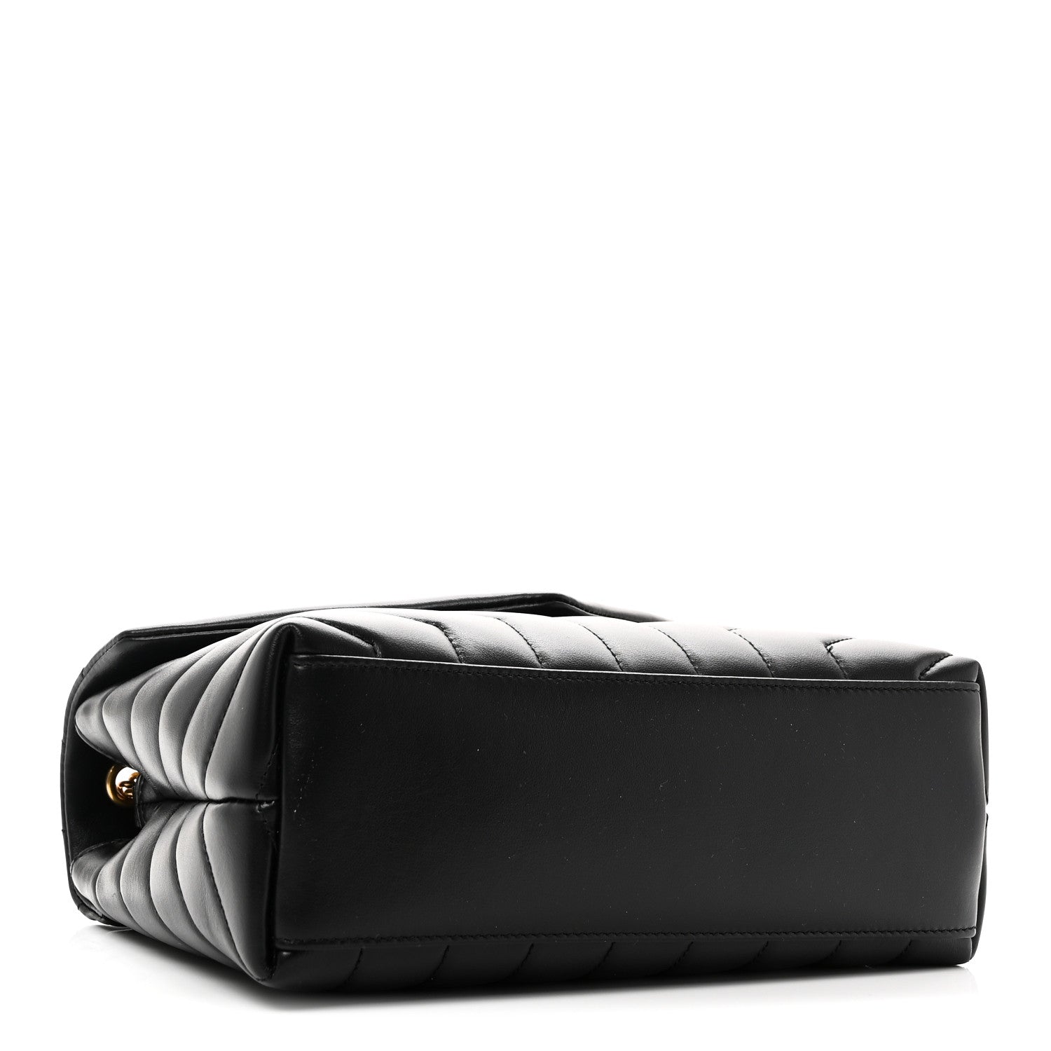 Saint Laurent Calfskin Y Quilted Monogram Small Loulou Chain Satchel Black 4 of 11