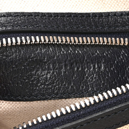 Gucci GG Supreme Monogram Textured Dollar Calfskin Web Small Ophidia Half Moon Hobo Beige Blue 7 of 11