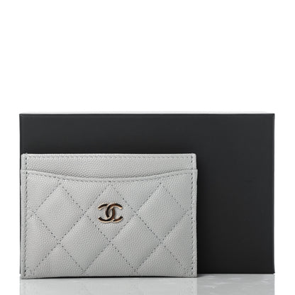 Chanel Caviar Quilted Card Holder Grey 8 of 8