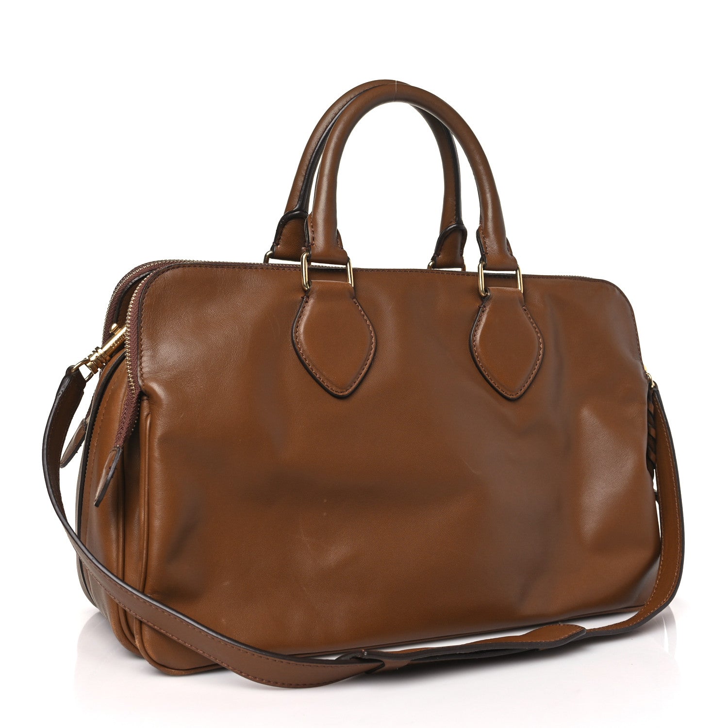 Celine Smooth Calfskin Small Triptyque Satchel Brown 3 of 8