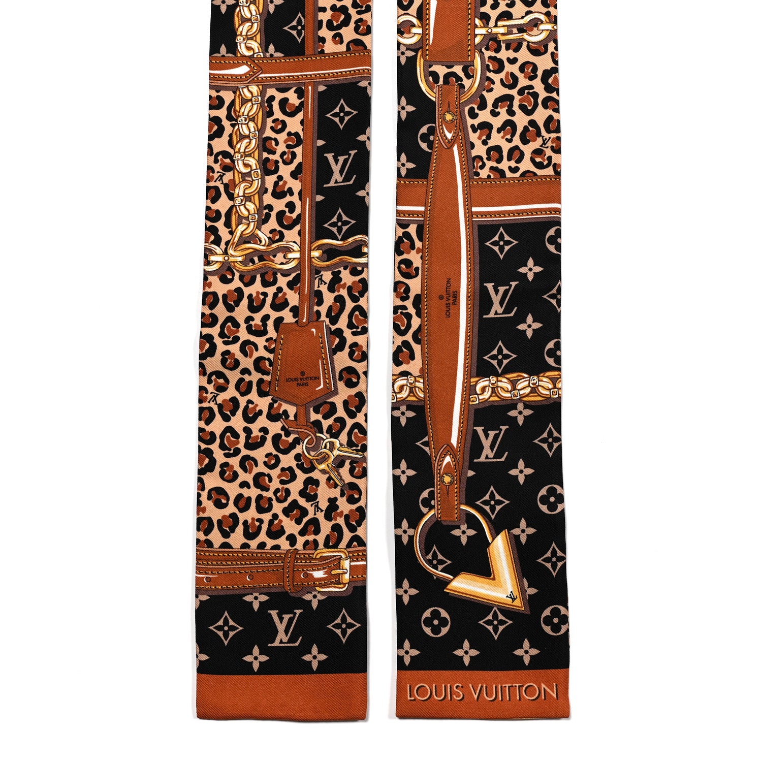 Louis Vuitton Silk Monogram Wild At Heart Bandeau Black 2 of 3