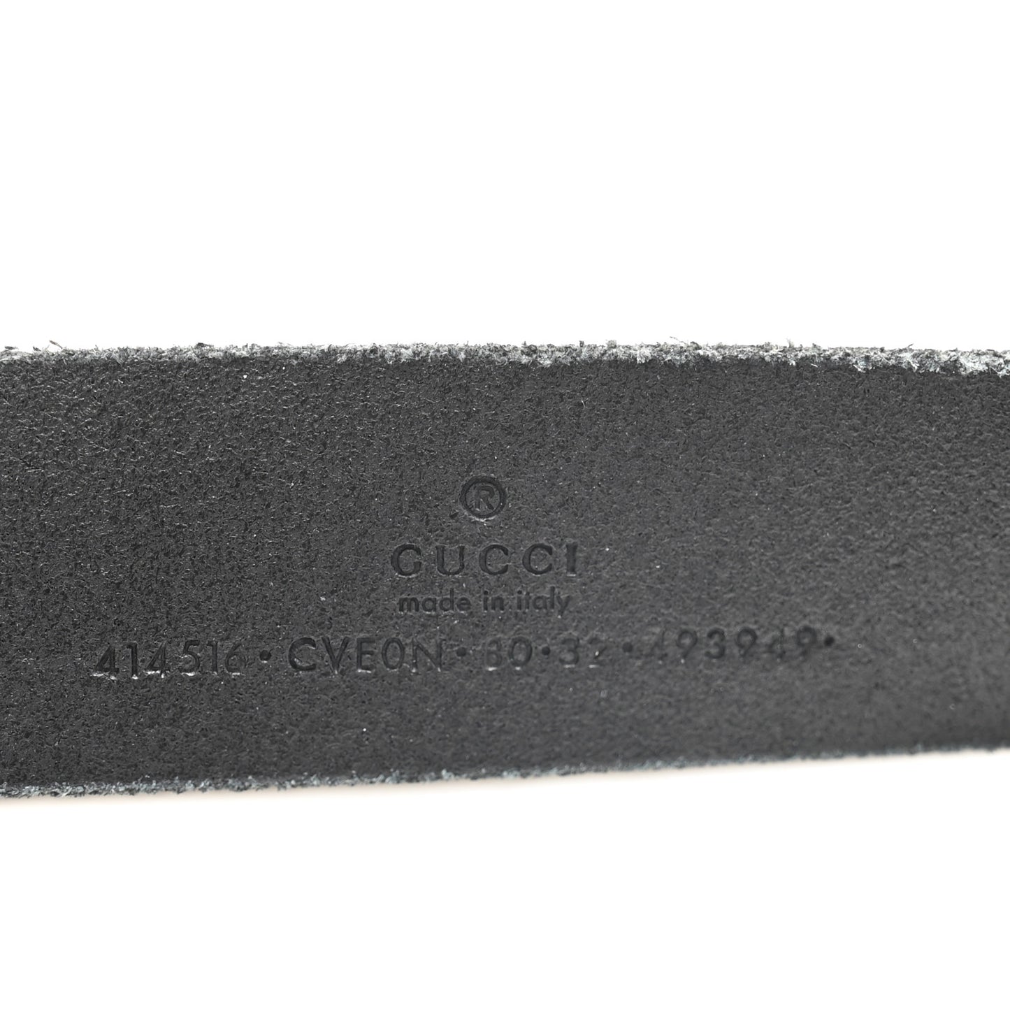 Cuoio Toscano Nickel Double G 30mm Belt 80 32 Black