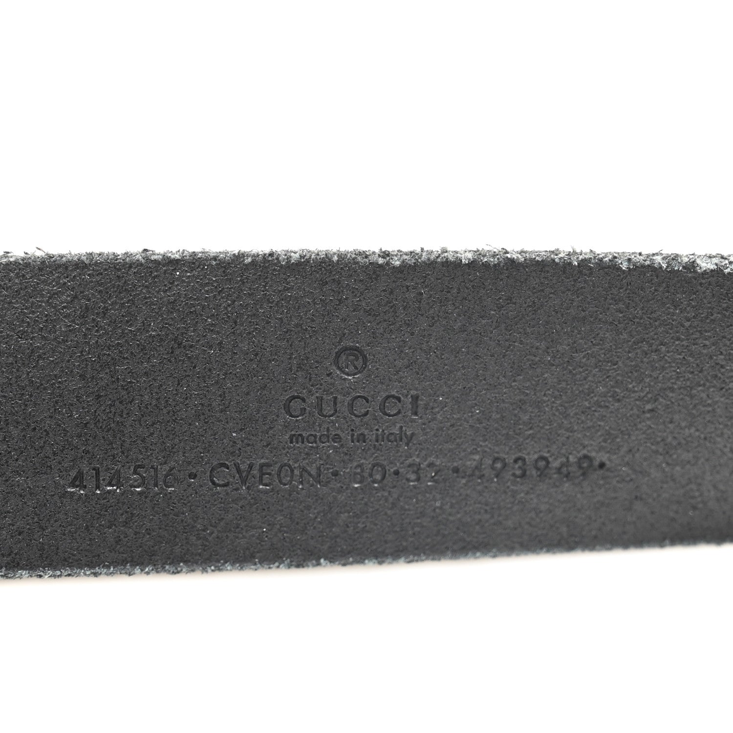 Gucci Cuoio Toscano Nickel Double G 30mm Belt 80 32 Black 5 of 9