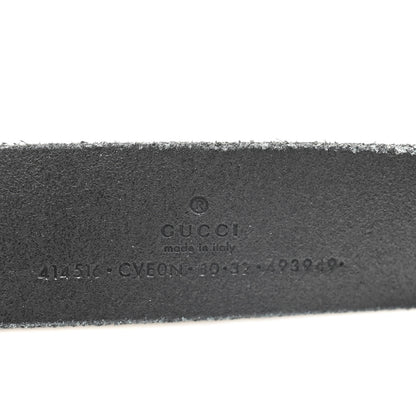 Gucci Cuoio Toscano Nickel Double G 30mm Belt 80 32 Black 5 of 9
